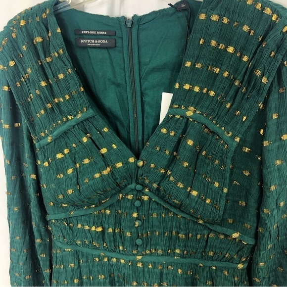 Scotch and Soda Dress Evermore Era Green M - Picture 6 of 11